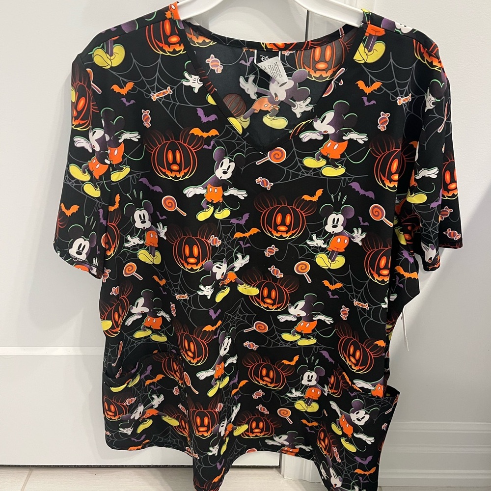 Disney Halloween Mickey Mouse women’s scrub